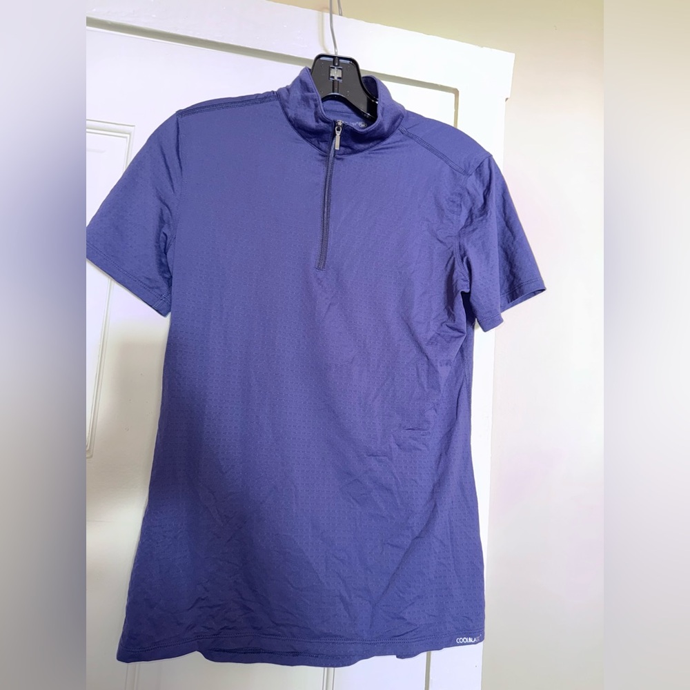 Coolblast equestrian sun shirt, quarter zip navy size small
